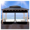 Gartenpergola, Pavillon, Wasserfest, Trennvorhänge, transparente Abdeckplane Vorhänge mit schwarz, transparentem PVC Material, Seitenpaneel, Wetterfest, Plane aus