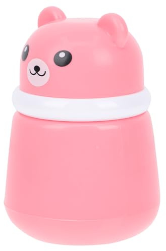 YARNOW Babypuder Dose mit Bärenmotiv Tragbare Puderquastenbox aus Kunststoff Kompakte Aufbewahrungsbox für Babypuder Sanfte Quaste für Neugeborene für Reisen und Hautpflege
