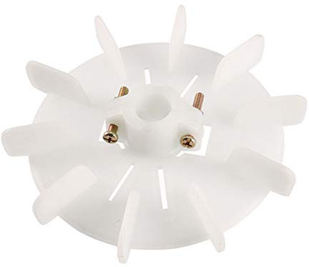 sourcing map Motor Fan Blade 170mmx28mm Round Shape Bore White Engineering Plastic 10 Vanes