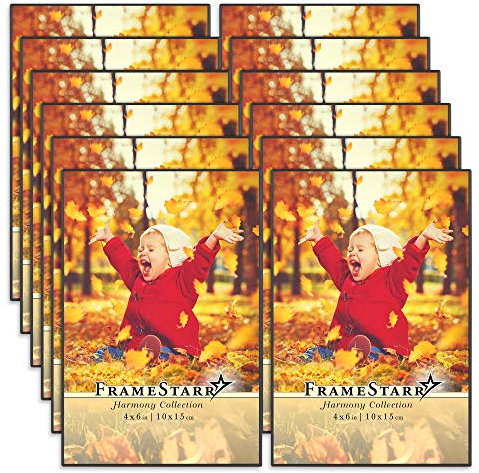 FrameStarr Ensemble de Cadres Photo de Style Moderne Contemporain à Chargement sur Le Devant, pour Tablette ou Fixation Murale, Collection Harmony 4x6 4x6
