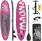 ECD Germany Stand Up Paddle Surf Sup Gonflable Maona | 308 x 78 x 10 cm | jusqu'à 120kg | PVC | Rose | Planche de Surf avec Pagaie Sac de Transport Pompe à Air et Accessoires | Sup Paddling Board