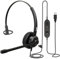 Mairdi USB Headset mit Mikrofon für PC, Mono Teams Headset für Computer Laptop Büro CallCenter, Laptop Headset für Business Softphone Skype Chat Telefon Konferenz Webinar Dragon Spracherkennung