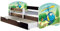 ACMA Kinderbett Jugendbett mit Einer Schublade und Matratze Wenge mit Rausfallschutz Lattenrost II 140x70 160x80 180x80 (35 Hubschrauber, 180x80 + Bettkasten)