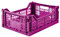 Ay-Kasa Klappkiste Faltkiste Kiste Klappbox Faltbox (Purple, medium)