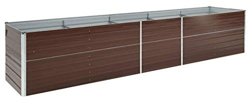 Tidyard Fioriera per Giardino Rettangolare in Acciaio Zincato Verde,Letto di Coltura Rialzato in Acciaio,Fioriera da Esterno in Acciaio,Fioriera Grande,Fioriera in Acciaio