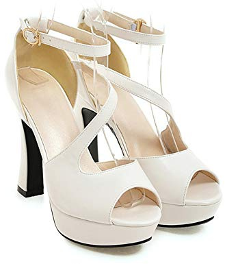 WMZQW Scarpe Decolté Plateau Donna Scarpe col Tacco Eleganti Tacchi Alti Scarpe da Sera Sexy Sposa Festa Sandali con Tacco Alto