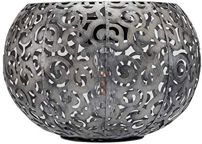 Pauleen 48162 Sunshine Miracle Solar-Laterne für Balkon oder Garten Silber Außenbeleuchtung Metall Solar 1800K