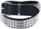 Black Premium by EMP Unisex Schwarzer dreireihiger Nietengürtel 115 cm