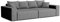 FEDVE Rio Couch Big Sofa mit Schlaffunktion | 300x140 cm | Modernes, ausziehbares Sofa im LOFT-Stil | Praktische Bettkästen| Perfekt für Wohnzimmer und Schlafzimmer, Grau + Schwarz