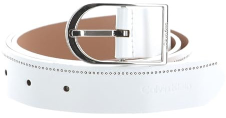 Calvin Klein CK Must Bridge 3CM Belt Perf W75 CK White