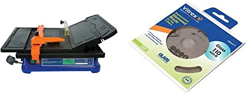 VITREX 103402NDE Diamond Blade Tile Cutting Saw & VIT103417 110mm Diamond Glass Blade