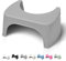 Well Care Toilettenhocker Grau - WC Hocker fur Erwachsene - Klohocker Made in France - Hergestellt aus Recyceltem Kunststoff - Ermöglicht hockende Position Anti-Verstopfung - Squatty Kackhocker