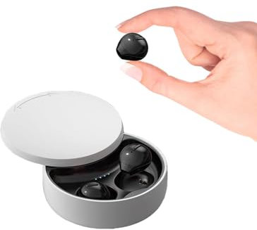Bluetooth Kopfhörer Kabellos Unsichtbare Kopfhörer Wireless Mini in-Ear Ohrhörer Wasserdicht Leichte Lange Akkulaufzeit HiFi Stereo Sound Kopfhörer mit Mikrofon für Arbeit Sports Training Schalfen