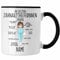 Trendation - Zahnarzthelferin Geschenke Tasse Geschenk Personalisierter Name Zahnmedizinische Fachangestellte (Schwarz)