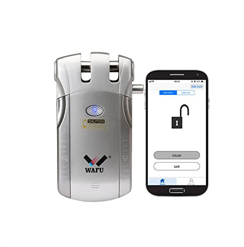 Cerradura Inalámbrica - Cerradura Inteligente Invisible 010, Desbloqueo por Control Bluetooth, Compatible con Desbloqueo de Aplicación iOS Android, con Diseño Táctil (sliver)