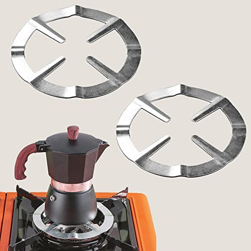 ZAHD 2 Stück Wok Ring Support Universeller Gusseisen Wok Ring Gasherdkreuz Topfträger Gaskocher Gitter Aufsatzringdauerhaft für Gaskocher Espressokocher Kaffeekocher Campingkocher Topfauflage 13.3 cm