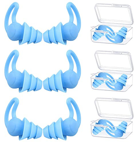 Silikon Gehörschutz - Noise Cancelling Ohrstöpsel mit Geräuschreduzierung für Reisen, Schlafen, Lesen und Schwimmen - Wiederverwendbar, 40dB Lärmreduktion