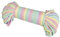 Rayher Makramee Garn, Regenbogen, 3 mm ø, regenbogen, Strang 30 m (ca. 110 g), Strickgarn, Häkelgarn, Textilgarn, Bastelgarn, 44006990