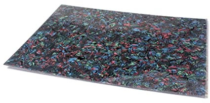 Milisten Schlagbrettmaterial Akustikgitarre 44 X 29cm 3-Lagig Selbstgemacht Pickguard Rohlinge Imitation Bunte Muschel Kunststoff Schutz vor Kratzern für Gitarre und Bass