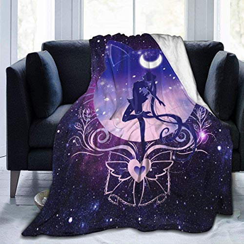 Sailor Moon Micro-Fleece-Überwurfdecke, superweich, gemütlich, luxuriös, für Zuhause, Bettwäsche, Wohnzimmer, 150 cm x 125 cm