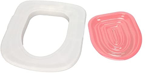 Cat Toilet Training Kit, Safe Universal Cat Toilet Trainer Environmentally Friendly Easy To Install Reusable for Home (White Tray, 1 Pink Inner Support)