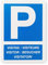 Panneau de parking 18 x 25 cm de signalisation en composite d'aluminium de 2 mm d'épaisseur (Parking Visiteur)