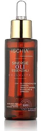 Sali di Ischia Professional - Sinergie Oli Essenziali Cellulite 30 ml - Drenante, Tonificante - miscela di oli di Mandorle, Lavanda, Arancia, Pompelmo, Cipresso contro gli inestetismi della cellulite.