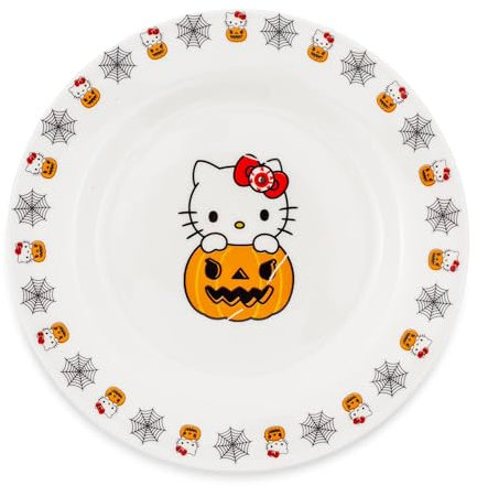 Sanrio Hello Kitty Pumpkin Boo Plato de cena de cerámica de 11 pulgadas