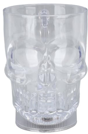 20-Unzen-Becher mit Leuchtendem LED-Totenkopf und Bunten Lichtern, für Halloween-Partys und Events, 600 ml