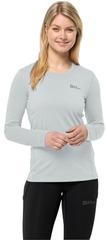 Jack Wolfskin Damen Sky Thermal L/S Wander-Shirt, Cool Grey, XXL EU