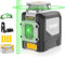 Niveau à bulle laser SAVSEC vert, 1 × 360° Laser en croix auto-nivelant, 5 lignes 45 m Niveau à bulle laser en croix avec mode manuel, automatique et impulsion pour chantier de construction intérieur