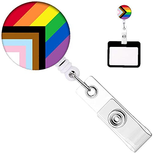 Generic Stolz Schwule Regenbogen Lesben LGBT Lanyard Retractable Reel Badge Id -karteninhaber Für Krankenschwestern Studenten Lehrer Arbeiterin Doktor