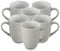 for friends 6 Stück Kaffeebecher 300ml aus hochwertigem Steinzeug, Kaffeetasse in hellgrau, Kaffeebecher mit Henkel, Spülmaschinen- & Mikrowellengeeignet