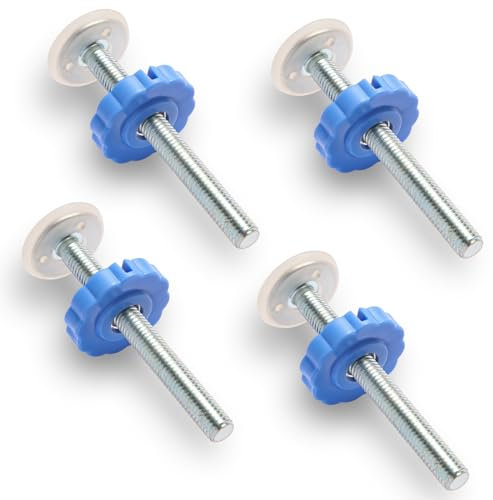 4 STK Druckschrauben Klemmschraube Schraube M10 x 90mm Gitter Gewindespindelstangen Schrauben Kit für Treppengitter Kindergitter Haustier Treppengitter Baby Gate（Blau）