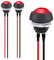 Oiyagai 10 Piezas de Interruptor de Botón Pulsador Momentáneo de 12mm SPST Agujero de Montaje de 1/2 Mini Redondo Impermeable Rojo con Cables Pre-soldados PBS-33B