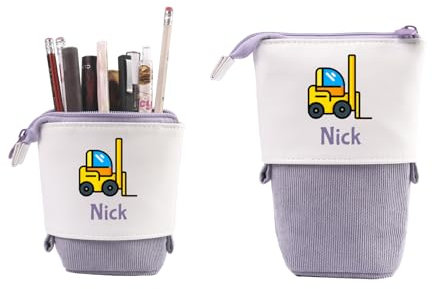 Personalisierte Federmäppchen Legami Teleskopisch Stifte Mäppchen Geschenke Für Junge Kinder Federmäppchen Mädchen Standmäppchen Mit Name Federtasche Aoto Reißverschluss Boy Stifteköcher (Lila)