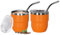 4oz Stackable Cup, Vacuum Insulated Espresso Cup Set of 2, Espresso Shot Glass for Coffee, Double Wall Stainless Steel Mini Tumbler Shot Glasses with Straw and Lid (A-orange2P, 4oz)