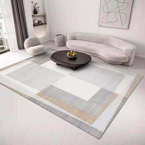 Teppich deko mädchenzimmer deko Zimmer Tumblr Grau Braun Beige Geometrisches Design Fleckenresistenter Wohnzimmerteppich Bedroom Decor Teppich 60x90cm