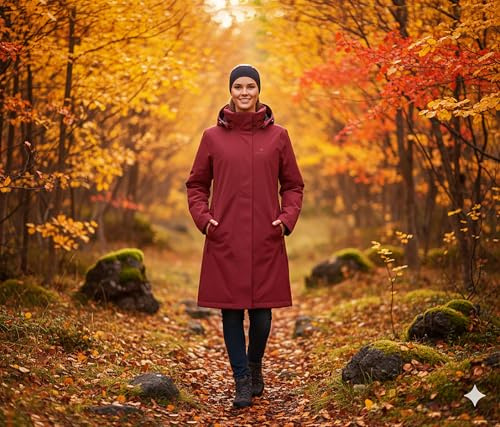 Bergson KITTILÄ | Damen Wintermantel - Warm wattierter Damen Wintermantel (Komfort-Schnitt), Normalgrößen, wasserdicht (20.000 mm) & Winddicht, atmungsaktiv (20.000 g/m²), Weite Passform (Hüfte +15 c