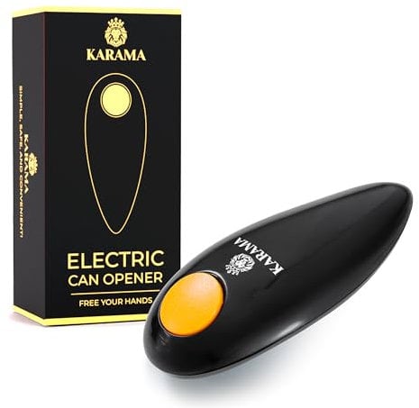 Electric CAN Opener Handsfree and Easy to Use Safe and Effective - Uses 2 AA Batteries