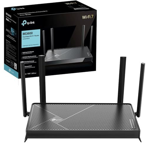 TP-Link Archer BE230 Router WiFi 7 BE3600Mbps, WiFi Router, 2.5G Ports, EasyMesh (Renewed)