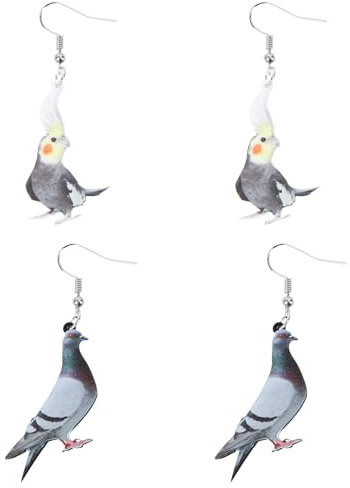 Homoyoyo 2Paare Ohrringe Für Muster Ohrentropfen Modischer Ohrschmuck Hummingbird Design Als Ohr Zubehör