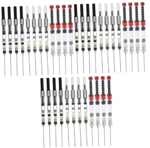 Uonlytech 3sets Fountain Pen Ink Filler Ergonomic Spring Converter for Easy Refilling for Students Office Use 12pcs*3