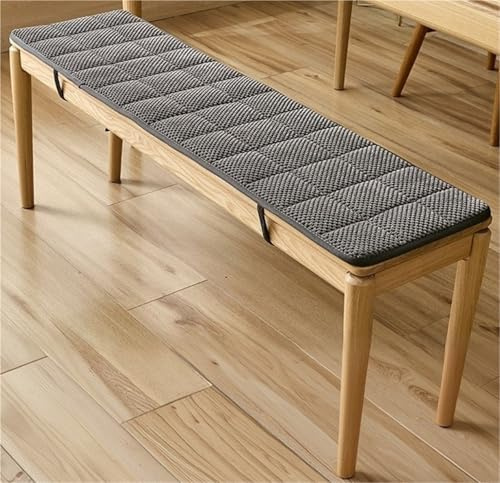 YHXAIQ Bankauflage rutschfeste Sitzkissen für Bank mit Waschbarer Flanell, Bankkissen für Fensterbankterrasse und Innenmöbel, Auch Als Sitzpolster Bank(Gray,35 x 120cm)