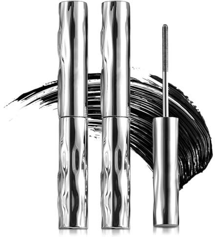 2Stück Facelove IronEye Mascara,Natürliche,verlängernde und pflegende Mascara,3D Curling WimperntuscheWasserfeste Mascaras für mehr Volumen