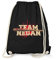 Fashionalarm Turnbeutel - Team Negan | Rucksack zur Serie T-W-D als Geschenk Idee für Fans | Dead Walking Lucille The Saviors, Schwarz One Size