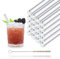 HALM Pailles en Verre Courtes - Lot de 20 Pailles Droites de 15 cm - Ensemble de Pailles en Verre Réutilisables + Brosse de Nettoyage sans Plastique - Pailles en Verre pour Verres à Cocktail, Verres p