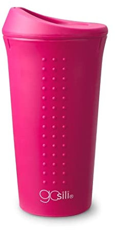 GoSili To Go 100% Silicone 16oz Travel Coffee Cup (Hot Pink)