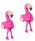 Relaxdays 2er Set Pinata Flamingo, zum Aufhängen, Kinder, Mädchen, Geburtstag, zum Befüllen, HxBxT: 80 x 40 x 14 cm, rosa-pink