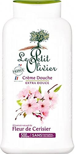 Le Petit Olivier Crema de Ducha Extra Suave en Lâ € TM Muestra Flor de Cereza Natural 500 ml (Paquete de 4)